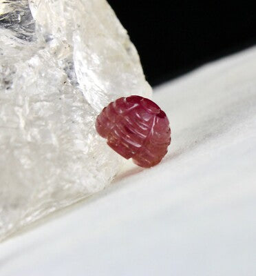 Certified Natural Pink Tourmaline Carved Flower 14 Pcs 59.30 Ct Necklace Set