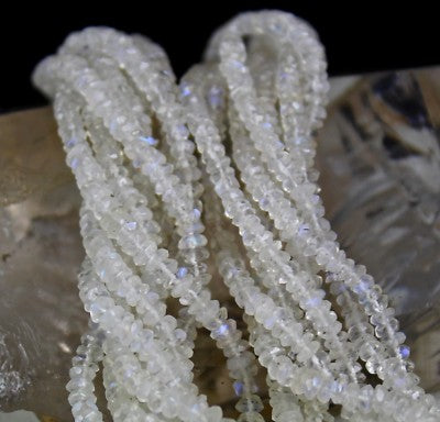 Natural Rainbow Moonstone Bead Faceted Round 8l 597 Ct Fashion Gemstone Necklace