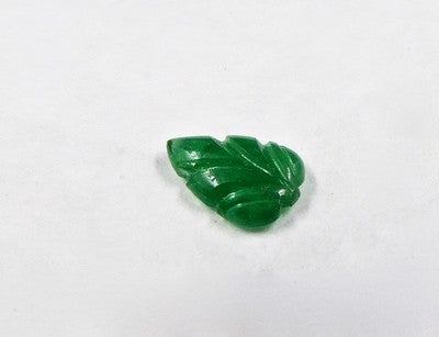 11x8 Mm Natural Zambian Emerald Carved Leaf Gem 1.67 Ct For Designing