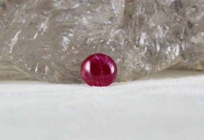 Certified Natural Burmese Ruby 2.15 Ct Round Cabochon Gemstone Ring Pendant