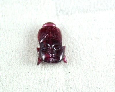 Natural Pink Tourmaline Rubellite 13.80ct Carved Buddha Gemstone Pendant Ring