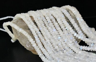 Certified Rainbow Moonstone 1132ct Beaded Necklace 9 String Natural Gemstone