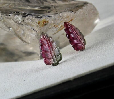 Multi Tourmaline Leaves Pair 10.45ct Gemstone Earring Designing For Women