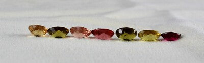 Certified Natural Multi Tourmaline Oval 7 Pcs 11.24 Ct Gemstone Bracelet Design