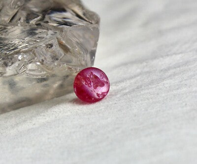 Certified Natural Burma Ruby Cabochon 10mm 5.61 Ct Sterling Silver Ring Pendant