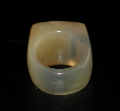 Antique Yellow Chalcedony 10ct Blue Turquoise 22k Gold Classic Ring For Women