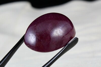Certified Natural Ruby Oval Cabochon 30x24mm 130ct Gemstone For Pendant