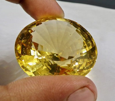 Natural Yellow Citrine 232 Ct Oval Cut 41mm Loose Gemstone Pendant Certified