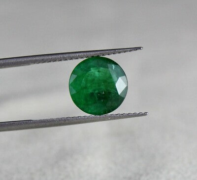 Certified Natural Zambian Emerald 2.60 Ct Round Cut 9mm Loose Gem Pendant Ring