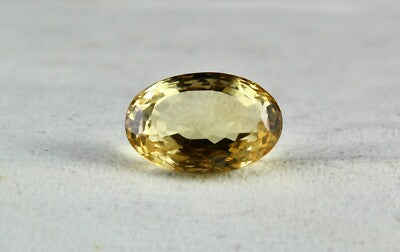 Natural Yellow Citrine 18.87ct Oval Faceted Gemstone Pendant Designing