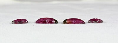 Certified Natural Multi Bi Tourmaline 32 Carats Carved Gemstone Earrings Design