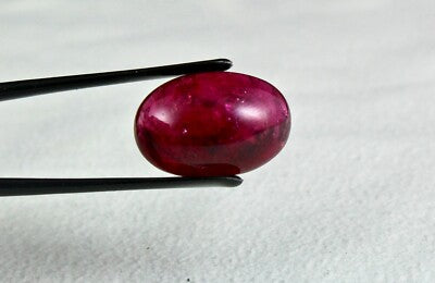 Certified Natural Pink Tourmaline Rubellite Oval Cabochon 23 Ct Gemstone Ring
