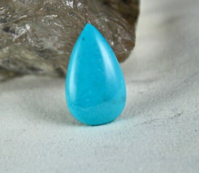 Natural Arizona Turquoise Pear Cabochon 18.93 Ct Gemstone For Ring Or Pendant