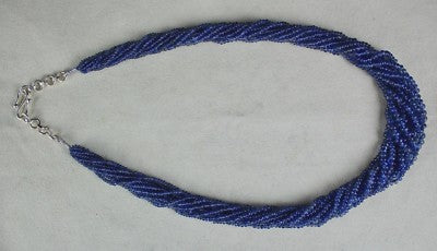 Certified Vintage Natural Blue Sapphire 483 Ct Beads Necklace For Women