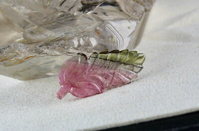 Natural Multi Tourmaline Carved Gemstone 13.22 Ct For Pendant Ring Brooch