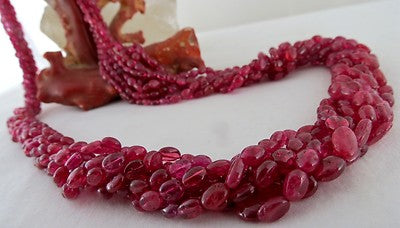 Certified Natural Spinel Beads 394 Ct Sterling Silver Vintage Necklace