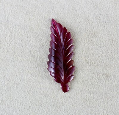 Natural Pink Tourmaline Carved Leaf Gemstone 14.63ct For Pendant Design