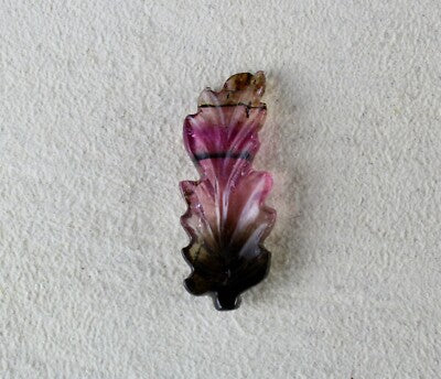 Natural Multi Tourmaline 13.80 Ct Carved Leaf Gemstone For Ring & Pendant
