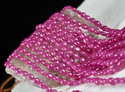 Certified Natural Ruby Beads 1028 Ct Pink Gemstone Cocktail Necklace 7 L