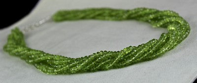 Peridot 553ct Necklace 925 Sterling Silver Carat Weight For Wedding