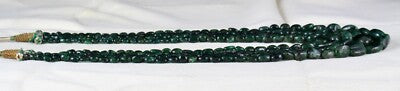 Certified 359 Ct Old Mines Emerald Beads 5 Line Nugget Necklace