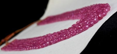 Certified Natural Ruby Beads 1028 Ct Pink Gemstone Cocktail Necklace 7 L