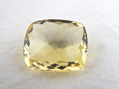 Natural Yellow Citrine Cushion Gem 31ct For Ring Or Pendant