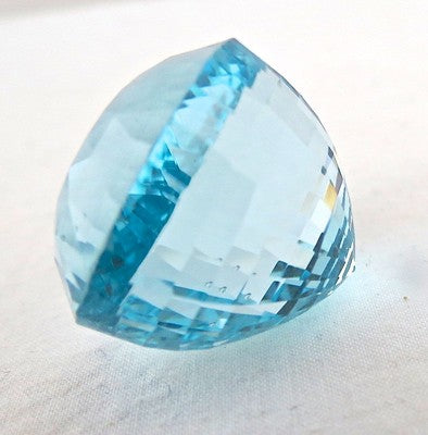 Certified Classic Blue Topaz Oval 123 Ct 27x24mm Gemstone Pendant