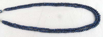 Certified Natural Unheated Blue Sapphire Necklace 269 Ct Gemstone Beads, Wedding