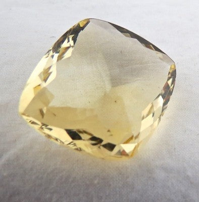 Natural Yellow Citrine Cushion Gem 31ct For Ring Or Pendant