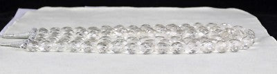 Natural White Rock Crystal Quartz Faceted Beads Necklace 3 L 1311 Ct Gemstone