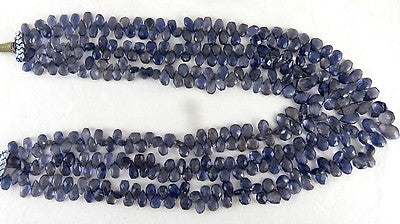 Certified Natural Iolite 870 Ct Teardrop Blue Gemstone Fashion Necklace