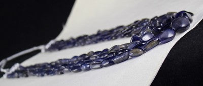 Blue Natural Iolite Cabochon 875ct Gemstone Ladies Necklace For Wedding