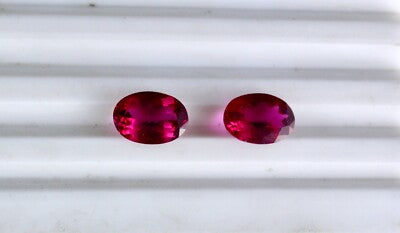 Certified Natural Pink Tourmaline Oval Pair 10.60 Ct Loose Gemstone Earrings