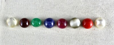 Certified Natural Ruby Emerald Sapphire Coral Pearl 38.65cts Loose Stone