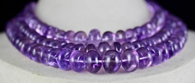 Certified 14mm Natural Amethyst 1039ct Round Beads Fashion Necklace For Women