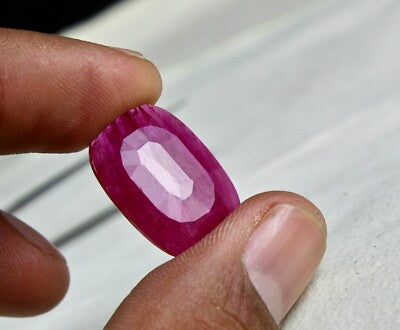 Certified 15x23 Mm Mozambique Ruby 19ct Oval Gemstone Sterling Silver Ring