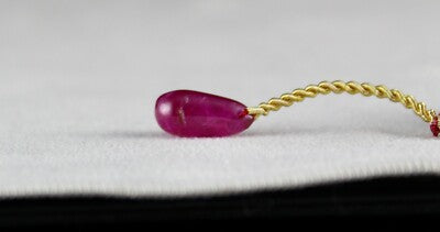 Certified Natural Untreated Burmese Ruby 9ct Drops Gemstone Pendant
