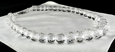 Big Natural Rock Crystal Quartz 1604 Cts Faceted Gemstone Necklace