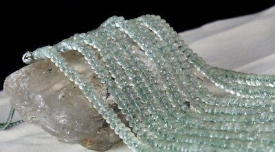 Certified Green Amethyst Necklace 939 Ct Faceted Round Beads Elegant For Women