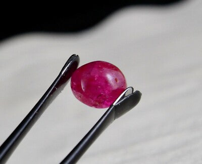 Certified Natural Burma Ruby Cabochon 10mm 5.61 Ct Sterling Silver Ring Pendant