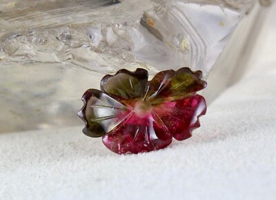 Certified Natural Multi Tourmaline Carved Flower Pendant 10.84 Cts Design