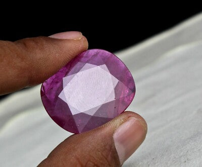 Certified Natural Heated Mozambique Ruby Oval 32x25mm 38.40 Ct Gemstone Pendant