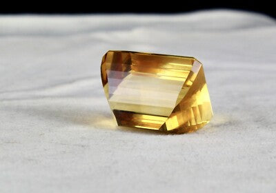 Certified Natural Citrine 114ct Topaz 29x22 Mm Rectangle Gemstone For Pendant