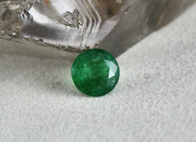 Certified Natural Zambian Emerald 2.60 Ct Round Cut 9mm Loose Gem Pendant Ring