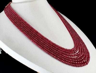 Certified Natural Spinel Beads Necklace Round 692 Ct Fine Gemstone 7 L