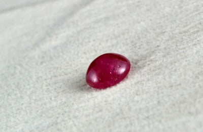 Certified Natural Burma Ruby Cabochon 10mm 5.61 Ct Sterling Silver Ring Pendant