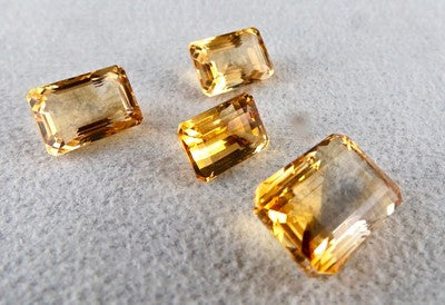 Natural Citrine Octagon Cut Gemstone 33 Ct For Earring Ring Pendant Set