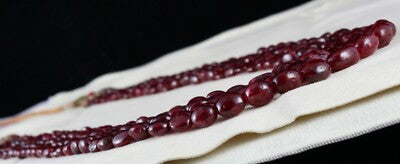 Certified Natural Red Spinel Cabochon Beads 766 Ct Gemstone Party Necklace