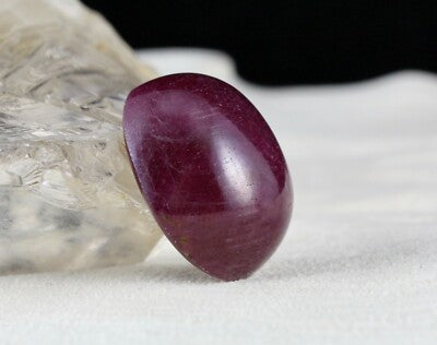 Certified Natural Ruby Oval Cabochon 30x24mm 130ct Gemstone For Pendant